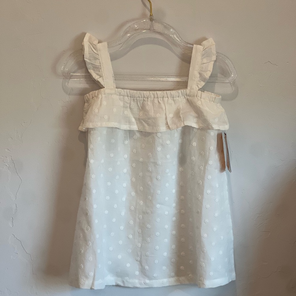White Ruffled Dress 12 mo.
